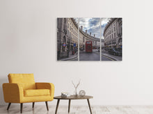 Laden Sie das Bild in den Galerie-Viewer, Leinwandbild 3-teilig Typisch London