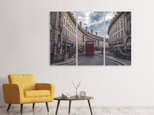 Laden Sie das Bild in den Galerie-Viewer, Leinwandbild 3-teilig Typisch London