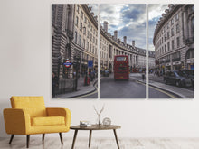 Laden Sie das Bild in den Galerie-Viewer, Leinwandbild 3-teilig Typisch London