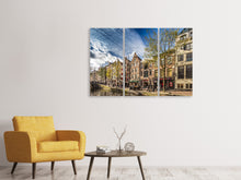 Laden Sie das Bild in den Galerie-Viewer, Leinwandbild 3-teilig Am Kanal