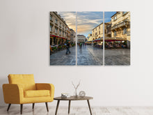 Laden Sie das Bild in den Galerie-Viewer, Leinwandbild 3-teilig Einkaufsstrasse