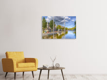 Laden Sie das Bild in den Galerie-Viewer, Leinwandbild 3-teilig Idyllisches Amsterdam