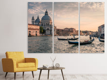 Laden Sie das Bild in den Galerie-Viewer, Leinwandbild 3-teilig Am Kanal von Venedig