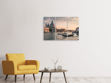 Laden Sie das Bild in den Galerie-Viewer, Leinwandbild 3-teilig Am Kanal von Venedig