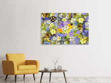 Laden Sie das Bild in den Galerie-Viewer, Leinwandbild 3-teilig Frische Frühlingsblumen