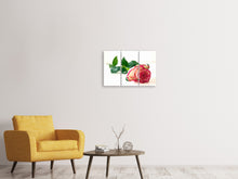 Laden Sie das Bild in den Galerie-Viewer, Leinwandbild 3-teilig Die stolze Rose