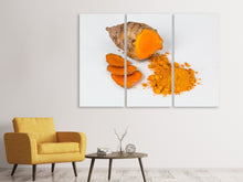 Laden Sie das Bild in den Galerie-Viewer, Leinwandbild 3-teilig Frischer Kurkuma