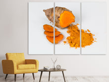 Laden Sie das Bild in den Galerie-Viewer, Leinwandbild 3-teilig Frischer Kurkuma