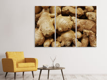Laden Sie das Bild in den Galerie-Viewer, Leinwandbild 3-teilig Ingwer Knollen