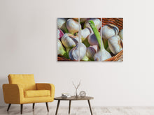 Laden Sie das Bild in den Galerie-Viewer, Leinwandbild 3-teilig Frischer Knoblauch