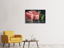 Laden Sie das Bild in den Galerie-Viewer, Leinwandbild 3-teilig Frisches Fleisch