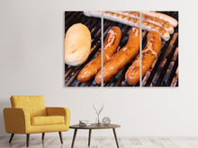 Laden Sie das Bild in den Galerie-Viewer, Leinwandbild 3-teilig Gegrillte Wurst