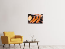 Laden Sie das Bild in den Galerie-Viewer, Leinwandbild 3-teilig Gegrillte Wurst