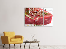 Laden Sie das Bild in den Galerie-Viewer, Leinwandbild 3-teilig Rohes Fleisch