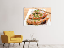 Laden Sie das Bild in den Galerie-Viewer, Leinwandbild 3-teilig Asiatischer Lachs