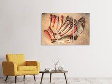 Laden Sie das Bild in den Galerie-Viewer, Leinwandbild 3-teilig Roher Fisch