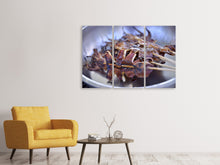 Laden Sie das Bild in den Galerie-Viewer, Leinwandbild 3-teilig Gegrillter Tintenfisch