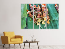Laden Sie das Bild in den Galerie-Viewer, Leinwandbild 3-teilig Gegrillte Fleischspiesse