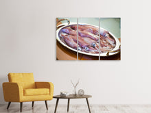 Laden Sie das Bild in den Galerie-Viewer, Leinwandbild 3-teilig Rohe Calamari