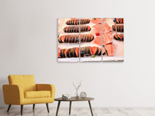 Laden Sie das Bild in den Galerie-Viewer, Leinwandbild 3-teilig Fischmarkt