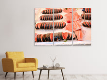 Laden Sie das Bild in den Galerie-Viewer, Leinwandbild 3-teilig Fischmarkt