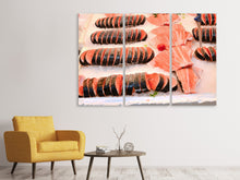 Laden Sie das Bild in den Galerie-Viewer, Leinwandbild 3-teilig Fischmarkt