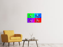 Laden Sie das Bild in den Galerie-Viewer, Leinwandbild 3-teilig Pop Art Bunte Schmetterling