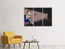 Laden Sie das Bild in den Galerie-Viewer, Leinwandbild 3-teilig Mein TV
