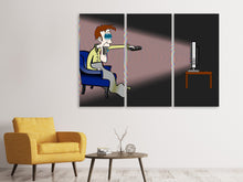 Laden Sie das Bild in den Galerie-Viewer, Leinwandbild 3-teilig Mein TV