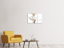 Laden Sie das Bild in den Galerie-Viewer, Leinwandbild 3-teilig XXL Orchideenblüte