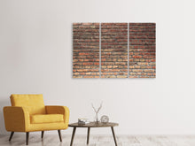 Laden Sie das Bild in den Galerie-Viewer, Leinwandbild 3-teilig Brick Wall