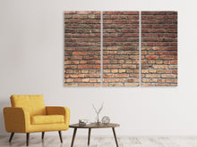 Laden Sie das Bild in den Galerie-Viewer, Leinwandbild 3-teilig Brick Wall