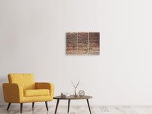 Laden Sie das Bild in den Galerie-Viewer, Leinwandbild 3-teilig Brick Wall