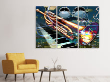 Laden Sie das Bild in den Galerie-Viewer, Leinwandbild 3-teilig Let The Music Play