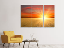 Laden Sie das Bild in den Galerie-Viewer, Leinwandbild 3-teilig Der Sonnenuntergang