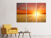 Laden Sie das Bild in den Galerie-Viewer, Leinwandbild 3-teilig Der Sonnenuntergang