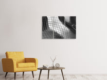 Laden Sie das Bild in den Galerie-Viewer, Leinwandbild 3-teilig Abstrakter Stahl
