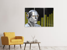 Laden Sie das Bild in den Galerie-Viewer, Leinwandbild 3-teilig Futuristischer DJ