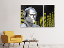 Laden Sie das Bild in den Galerie-Viewer, Leinwandbild 3-teilig Futuristischer DJ