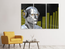 Laden Sie das Bild in den Galerie-Viewer, Leinwandbild 3-teilig Futuristischer DJ