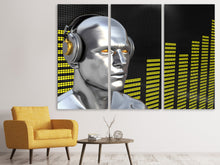 Laden Sie das Bild in den Galerie-Viewer, Leinwandbild 3-teilig Futuristischer DJ