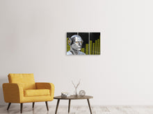 Laden Sie das Bild in den Galerie-Viewer, Leinwandbild 3-teilig Futuristischer DJ