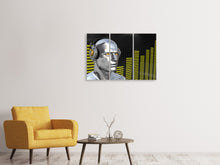 Laden Sie das Bild in den Galerie-Viewer, Leinwandbild 3-teilig Futuristischer DJ