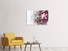 Laden Sie das Bild in den Galerie-Viewer, Leinwandbild 3-teilig Abstrakte Blumen