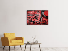 Laden Sie das Bild in den Galerie-Viewer, Leinwandbild 3-teilig Writings Music Grunge