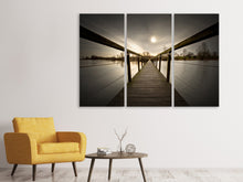 Laden Sie das Bild in den Galerie-Viewer, Leinwandbild 3-teilig Die Holzbrücke