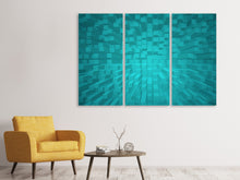 Laden Sie das Bild in den Galerie-Viewer, Leinwandbild 3-teilig 3D-Kubusse