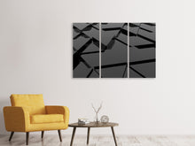 Laden Sie das Bild in den Galerie-Viewer, Leinwandbild 3-teilig 3D-Dreiecksflächen