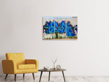 Laden Sie das Bild in den Galerie-Viewer, Leinwandbild 3-teilig Graffiti NYC