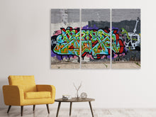 Laden Sie das Bild in den Galerie-Viewer, Leinwandbild 3-teilig Graffiti in New York